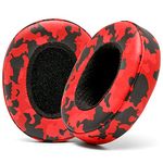 WC Wicked Cushions Extra Thick Earpads for Skullcandy Crusher/Evo/Hesh 3 Headphones & More | Improved Durability & Thickness for Improved Comfort and Noise Isolation | Red Camo