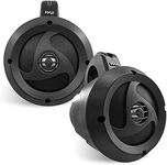 Pyle 2-Way Waterproof Bluetooth Off-Road Speakers - 4" 900W Active Passive Marine Grade Wakeboard Tower Speakers System w/AUX, Full Range Outdoor Stereo Speaker for ATV/UTV Jeep Boat