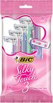 BIC Silky Touch 3 Triple Blade Women’s Disposable Razor, Assorted, 8 Count Disposable Razors For Women