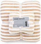 Breteil 2 Set of Luxury Towels Set of Soft and Absorbent Towels for Bath Towel 100% Coral Fleece for Bath, Hands, face, Gym and spa (Yellow)