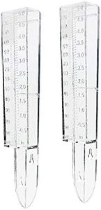 DARALIS Rain Gauge 2 Pack-Plastic Home Clear Rain Water Meter for Lawn Yard Garden Outdoor Home (Pack of 2)