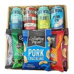 Crackling & Craft Beer Gift Set - Includes 4 different Flavoured Beers 330ml & Snaffling Pig Pork Cracklings. This Beer & Pub Snack Hamper Great Birthday Gifts for Men, Fathers Day