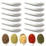 Small Mini Measuring Spoons, Stainless Steel, Perfect for Spice Jars, Masala Dabba Spice Spoon, Storage Tins, Coffee, Tea, Condiments, Sugar, Honey, Milk Powder, Ice Cream - Set of 12