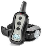 PATPET Dog Training Collar Shock Collar with Remote - 3 Training Modes, Beep, Vibration and Shock, Up to 1000 ft Remote Range, Rainproof for Small Medium Large Dogs