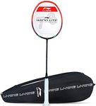 Li-Ning Wind Lite 800 Carbon Fibre Strung Badminton Racket with Full Racket Cover (Black/Orange) | for Intermediate Players | 79 Grams | Maximum String Tension - 30lbs