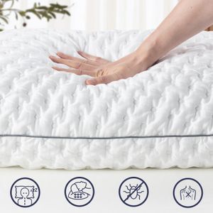 BedStory Shredded Memory Foam Pillows, Pack of 2 – Cooling, Hypoallergenic, 50x75cm