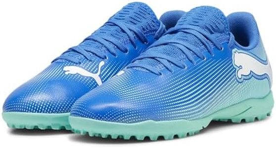 PUMA Future Play Turf Training Sneaker, Hyperlink Blue-Mint White, 6 US Unisex Big Kid