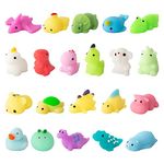 Nestling Mini Animal Squishy Pack - 21 Pieces Soft Fidget Toys Stress Squeeze Toys, Kids Childrens Fidget Stress Relief Sensory Toy Party Bags Filler