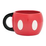 Vandor 89201 Disney Mickey Mouse 20 oz. Sculpted Ceramic Mug, Red