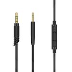 Audio Cable with Mic for Bose QuietComfort SE 700NC QuietComfort 35 II QC 25 QC35 QCSE Headphones, 2.5mm TRRS to TRS Replacement Aux Cord with Inline Microphone and Volume Control (5 ft / 1.5 m)