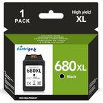 680 Cartridge Black, 680XL Remanufactured for HP Ink Cartridge 680 Compatible with DeskJet Ink Advantage All-in-One 2135 3835 DeskJet Ink Advantage 1115 1118 OfficeJet All-in-One 3830 (1 Pack)