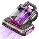 SRGARH Bed vacuum cleaner, 16 kPa mattress with 253.7 nm UV-C light, 48,000 rpm brush roller, ultrasonic technology, double dust trays and wide 120 W wireless suction port for