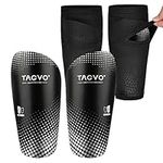 TAGVO Kids Youth Adult Football Shin Pads, Football Shin Guards with Optimized Insert Pocket Sleeves Protective Shin Pads for Boys Girls Men