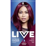 Schwarzkopf LIVE Intense Colour Pure Purple Permanent Hair Dye 086, Long Lasting Purple Hair Dye with Built-In Vibrancy Serum, fade resistant purple Hair Dye