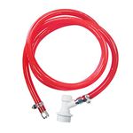 PERA 5/16" Ball Lock line Assembly, MFL Gas Disconnect with 5ft Gas line for Home Brewing