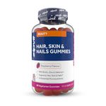 Zipvit Biotin Gummies 5000mcg for Hair, Skin & Nails with Vitamin A, B, C, D, E & Selenium - 60 Raspberry Flavour Gummies - Hair Growth, Skin Health & Nail Care - 2 Months Supply for Men and Women