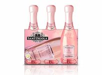 Sant'Orsola Prosecco DOC Extra Dry Millesimato Rosè Sparkling Italian Wine Baby Pack, 3 x 200ml