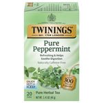 Twinings of London Pure Peppermint Herbal Tea Bags, 20 Count