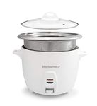 Elite Gourmet ERC-2020 Electric Rice Cooker with Stainless Steel Inner Pot Makes Soups, Stews, Grains, Cereals, Keep Warm Feature, 20 Cups Cooked (10 Cups Uncooked), White