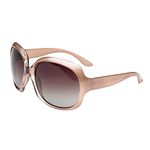 OYMI Oversized Women's Polarised Sunglasses Fashion Eyewear UV400 (Champagne)