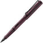 Lamy Safari Scarlet Fountain Pen with Ergonomic Grip and Polished Steel Nib in Line Width F Robust ASA Plastic Includes Ink Cartridge T 10 Blue Right-Handed