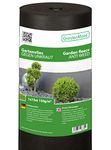 GardenMate 1m x 75m Roll non-woven weed control fabric - UV stabilised black 150gsm landscape ground cover membrane