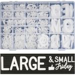 Letter Board Letters Only, 3/4 Inch 2 Inch Plastic Letters for Letter Board Sign (559 Pcs White) in Organizer, Large Pre-cut Letters for Changeable Felt Message Board Replacement Letterboard Letters