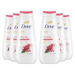 Dove Advanced Care Reviving Body Wash Body Cleanser shower gel with pomegranate & hibiscus extracts for instantly lotion-soft skin 6x 400 ml