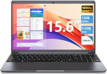 SGIN 15.6" 12GB DDR4 512GB SSD Computers Laptop, FHD 1920X1080 Screen Laptop, High Performance Celeron N5095 Processors, 2.4G/5G WiFi, Webcam, Bluetooth 4.2(Gray)