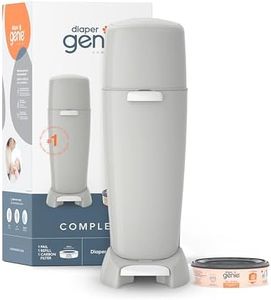 Playtex Diaper Genie Complete Pail with Built-In Odor Controlling Antimicrobial, Includes Pail & 1 Refill, Grey , 8.36 Pound