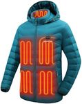 Venustas Unisex Dual-Control Heated Jacket, Water-resistant Heated Coat for Women and Men with Battery Included