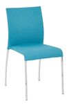 Ave Six OSP Home Furnishings Conway Upholstered Stacking Chair with Chrome Legs, 4-Pack, Aqua (CWYAS4-CK007)