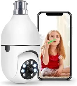 TP PLUS 3MP Full HD Smart Wi-Fi CCTV Home Security Camera 360° with Pan Tilt Bulb Camera View & Talk 128GB SD Card Support (Not Included) Perfect for Home Office Monitoring (Light Camera)