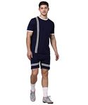 Bepro Adults Mens Football Soccer Set of Jersey with Shorts (Navy Blue, Large)