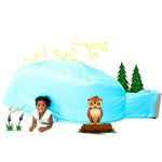 The Original Patented AirFort - Build A Fort in 30 Seconds, Inflatable Fort for Kids, Play Tent for 3-12 Years, A Playhouse Where Imagination Runs Wild, Fan not Included (Constellation)