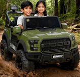 Wishmaster 4x4 Driving EV Cars for 1-8 Year Electric Ride on Jeep for Kids | Remote + Steering + Mobile App Control | Jeeps car for Boys & Girls