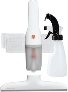 Sharper Image® 2-in-1 Window Vacuum Cleaner Kit – Cordless Squeegee, Spray Bottle, 11" Blade, 2 Washable Microfiber Pads| Cleaning Supplies Tool Set| Glass, Mirrors, Shower, Windows, Car Windshield