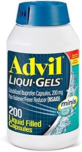 Advil Liqui-Gels minis Pain Reliever and Fever Reducer, Pain Medicine for Adults with Ibuprofen 200mg for Pain Relief - 200 Liquid Filled Capsules