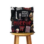 WCGXKO TV Show Inspired Gift Horror TV Show Canvas Tote Bag Reusable Bag Shopping Bag For Fans (SCARE ME CA)