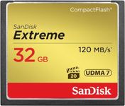 SanDisk 32GB Extreme CompactFlash Memory Card - SDCFXSB-032G-G46,Black, Gold, Red