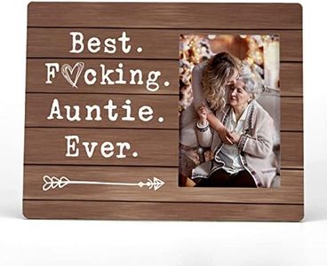 FONDCANYON Best Auntie Ever Picture Photo Frame, Promoted to Aunt Auntie Picture Frames, Aunt Auntie Gifts, Best Auntie Gifts For Women Aunts Birthday Christmas From Nephew Niece(4x6 Inch Photo)