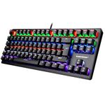 Gaming Keyboard SUMVISION ACIES True Mechanical Keyboard Tenkeyless TKL Rainbow LED 100% Anti-Ghosting Programmable Macro for Gaming PC Xbox PS5 Apple Mac (UK DESIGN UK TECH SUPPORT UK QWERTY LAYOUT)