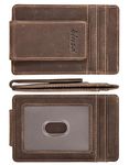 Money Clip Front Pocket Wallet Leather RFID Blocking Strong Magnet Thin Wallet