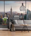 Komar Photo Wallpaper - Penthouse - Size 368 x 254 cm - Bedroom, City, Wallpaper, Big City, NY, High-Rise Buildings, Skyline