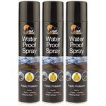 3 x Waterproof Spray Ideal For Tent Sleeping Bags, Rucksacks, Shoes, Boots & Umbrellas Outing Fishing Camping Fabric Protector 300ml by Wilsons Direct