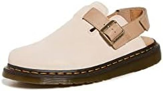 Dr. Martens Unisex's Eh Classic Suede with a Silky and Enhanced Texture, Beige Beige Parchment, 14