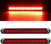 Greluma ZL487LUM Pack of 2 12-24 V 15 LEDs Trailer Brake Tail Light Bar, Waterproof Stop Turn Rear Lights Running Light Identification Light for Offroad Truck Pickup Car RV UTV ATV