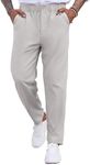 COOFANDY Men's Golf Pants Lightweight Stretch Hiking Outdoor Work Pants Tapered Trouser(Light Grey, M)