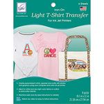 June Tailor Light T, Shirt Iron, On Ink Jet Transfer Sheets (6 Pack), 8.5" by 11"