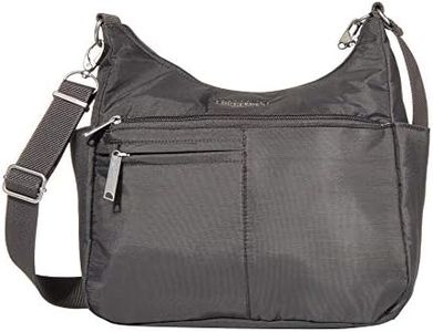 Baggallini Securtex Anti-Theft Free Time Crossbody Bag, Charcoal, One Size